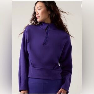 Athleta Altitude Polartec Half Zip Sweatshirt in Noble Blue (Purple)